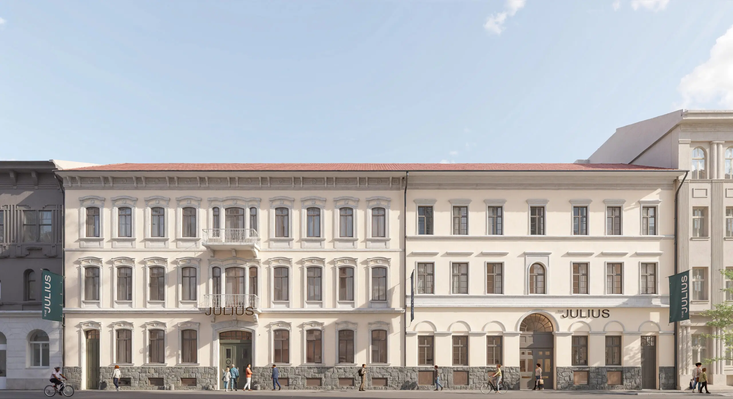 Facade of The Julius Budapest — official visualisation