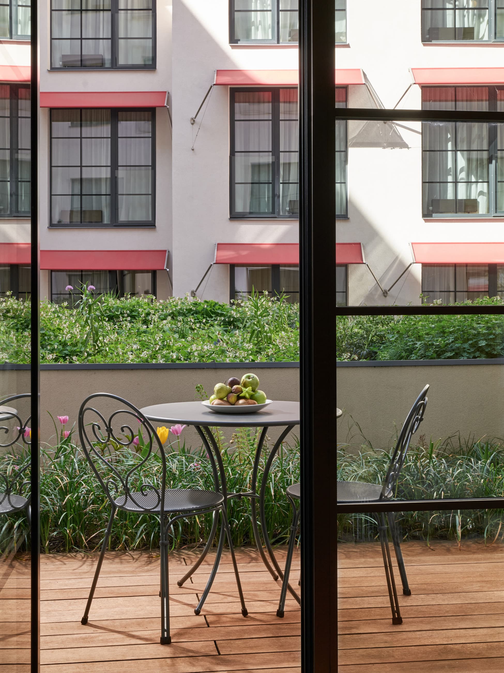 Private rooftop terrace with views over Prague